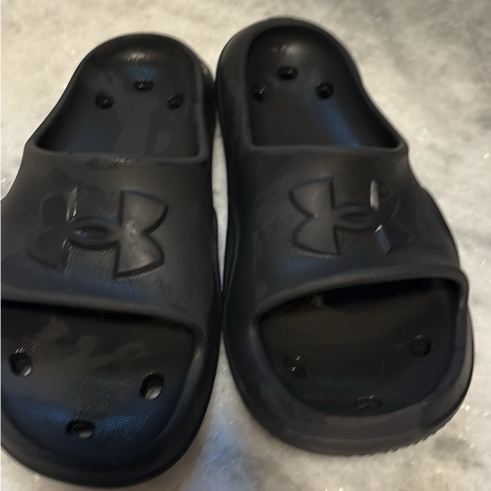 Under Armour Kids Black Slide Sandals